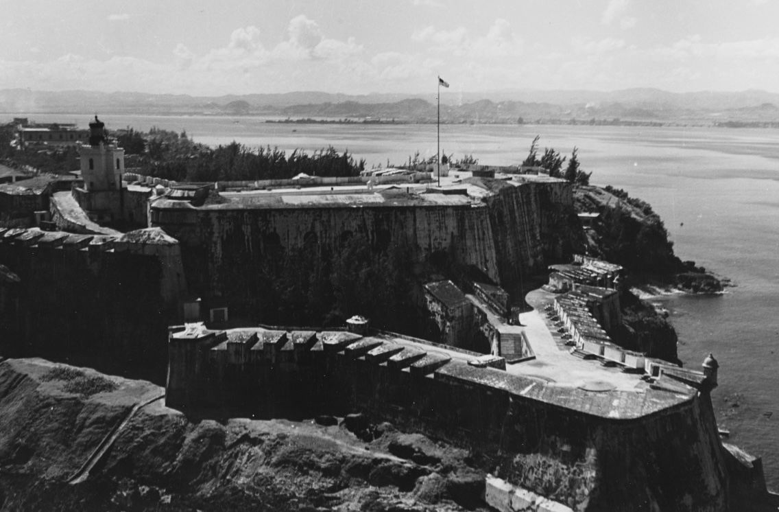 The fortess of San Felipe del Morro, Puerto Rico, 1943. US Navy History and Heritage Command. Click to enlarge.